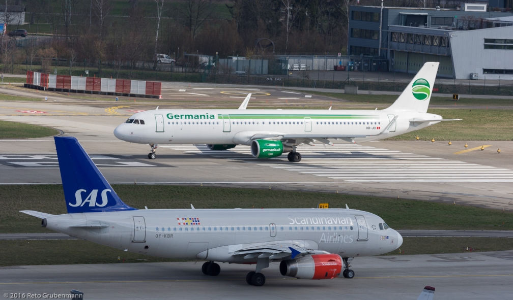 ScandinavianAirlines_A319_OY-KBR_Germania_A321_HB-JOI_ZRH160326
