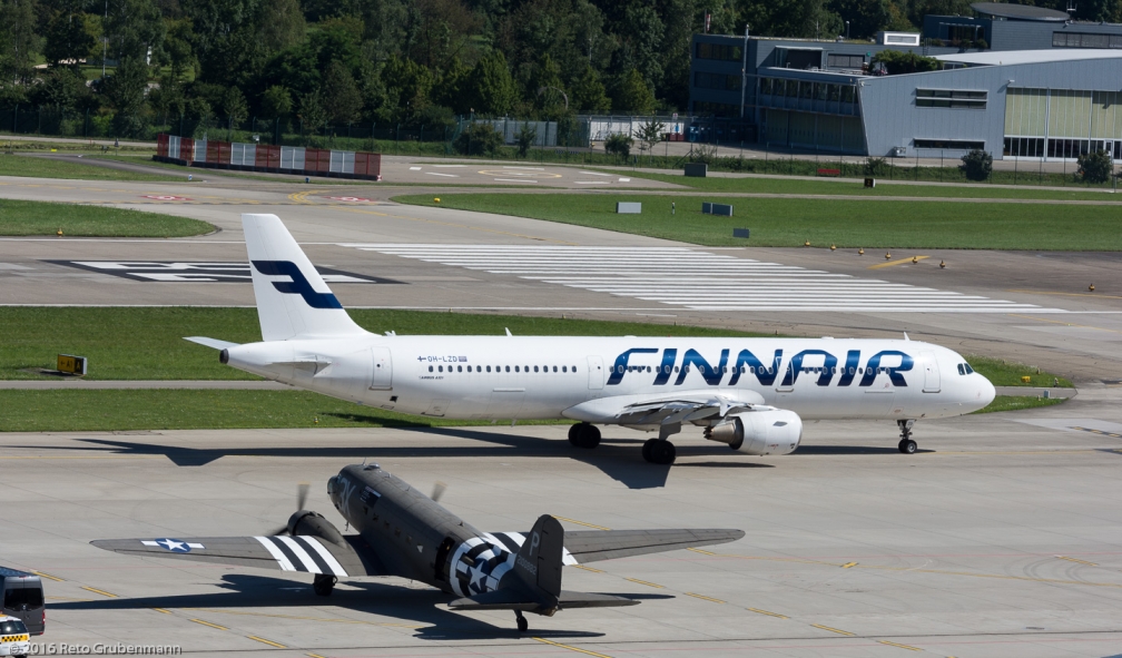 Finnair_A321_OH-LZD_DakotaHeritage IncOwnerTrust_DC3_N473DC_ZRH160813