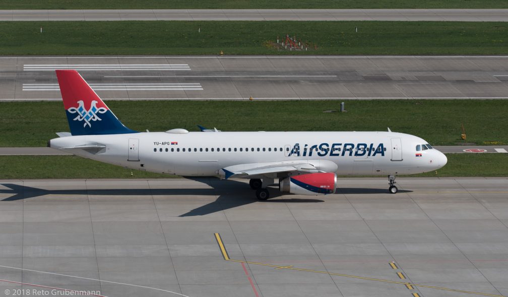 AirSERBIA_A320_YU-APG_ZRH180421